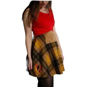 FC Lucid Retro Red & Plaid Schoolgirl Dress sz m
